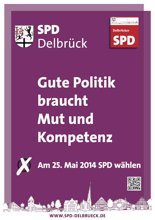 Wahlplakat SPD Delbrück