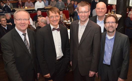 v.l.n.r.: Andreas Krummrey, Karl Lauterbach, Burkhard Blienert, Franz Josef Henze und Rainer Rings
